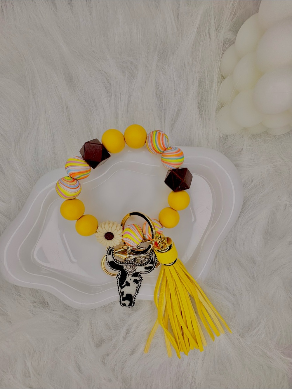 Cowgirl keychain